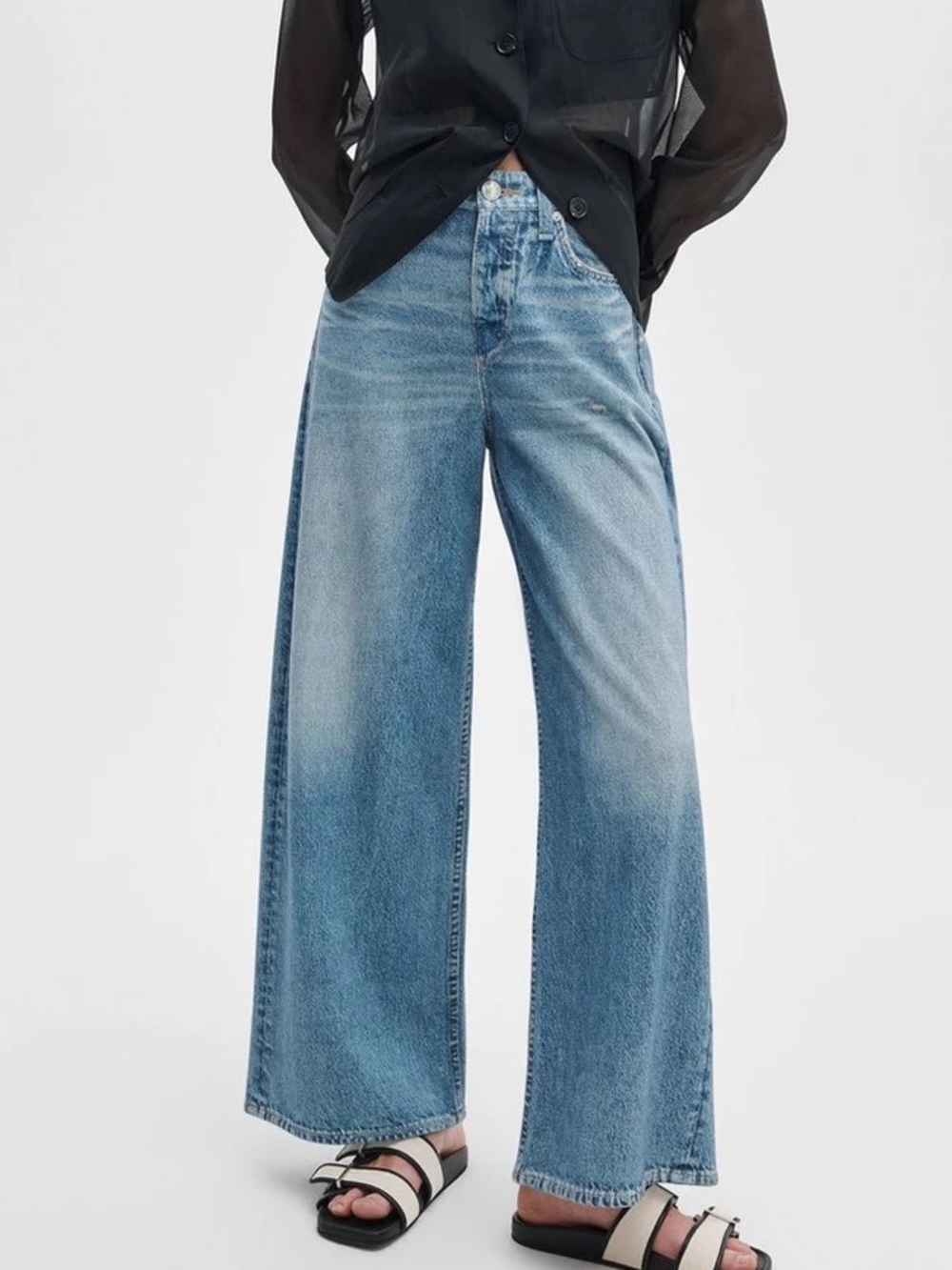 Rag & Bone Miramar Sofie Ankle Length Wide Leg Sweatpant Jeans